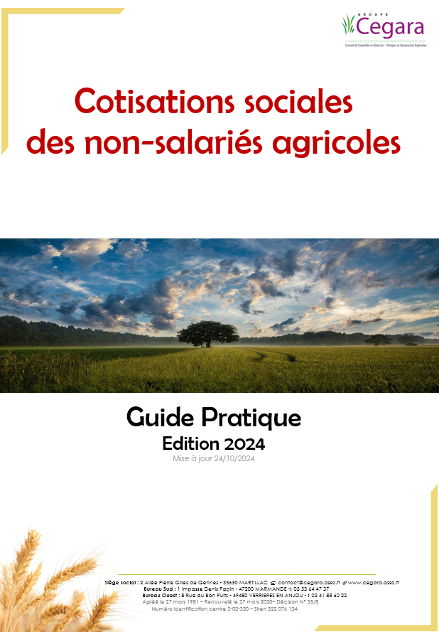 Cotisations sociales MSA 2024