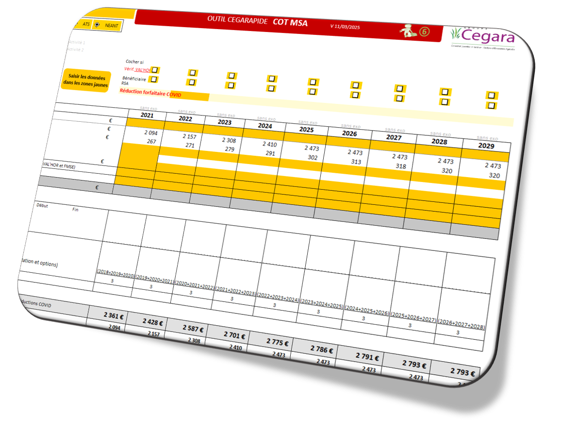 Outil 06 Calcul cotisations MSA